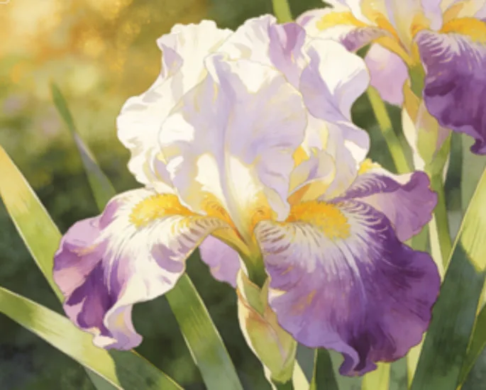 Irises: Precious Wisdom and Friendship.